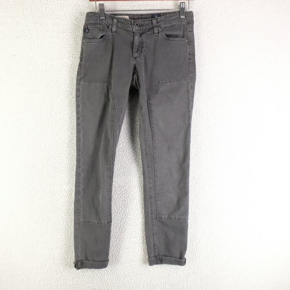 Adriano Goldschmied Jeans Womens Gray The Avery Roll Up Double Knee Lightweight